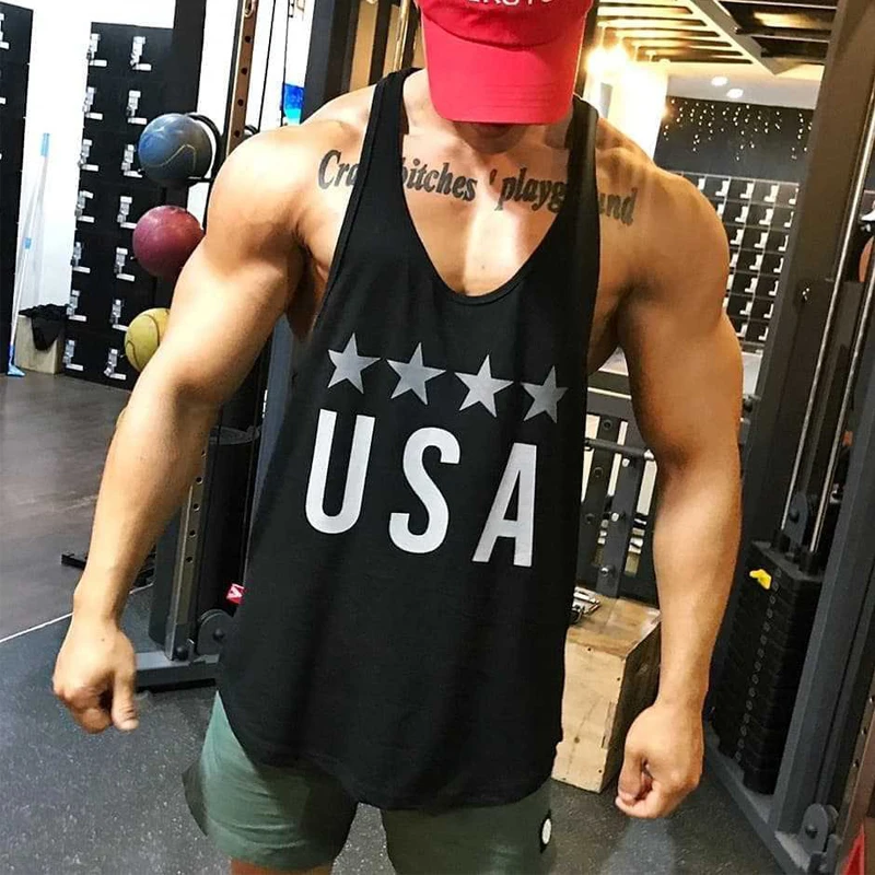 

Gym new fitness black men's vest cotton sports fashion racer vest outdoor casual men's jacket jogger sportswear