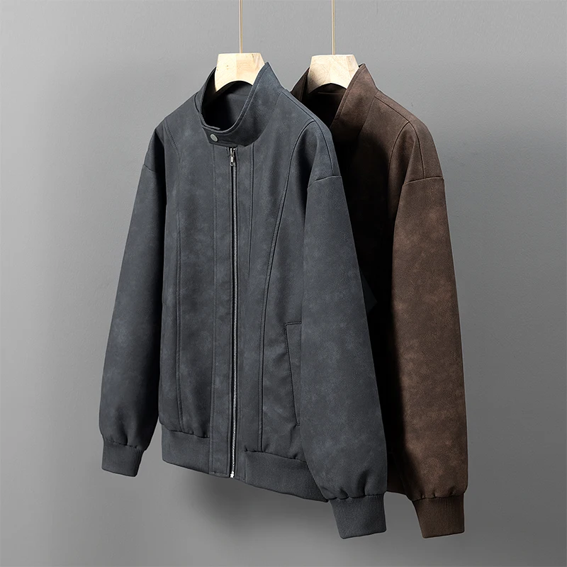 HeyMOMO Мужская куртка из искусственной кожи весна 6XL-8XL