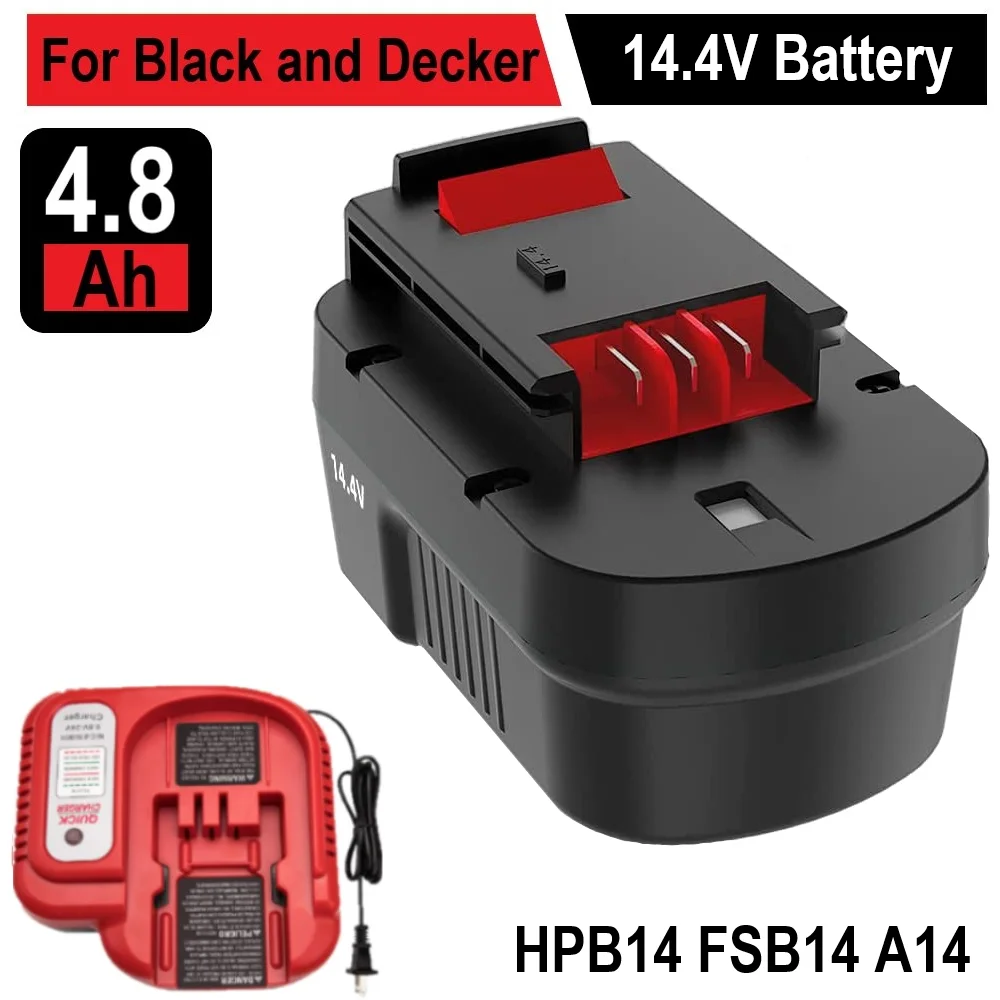Аккумулятор для Black and Decker A14, 14,4 В, HPB14, 499936 А · ч