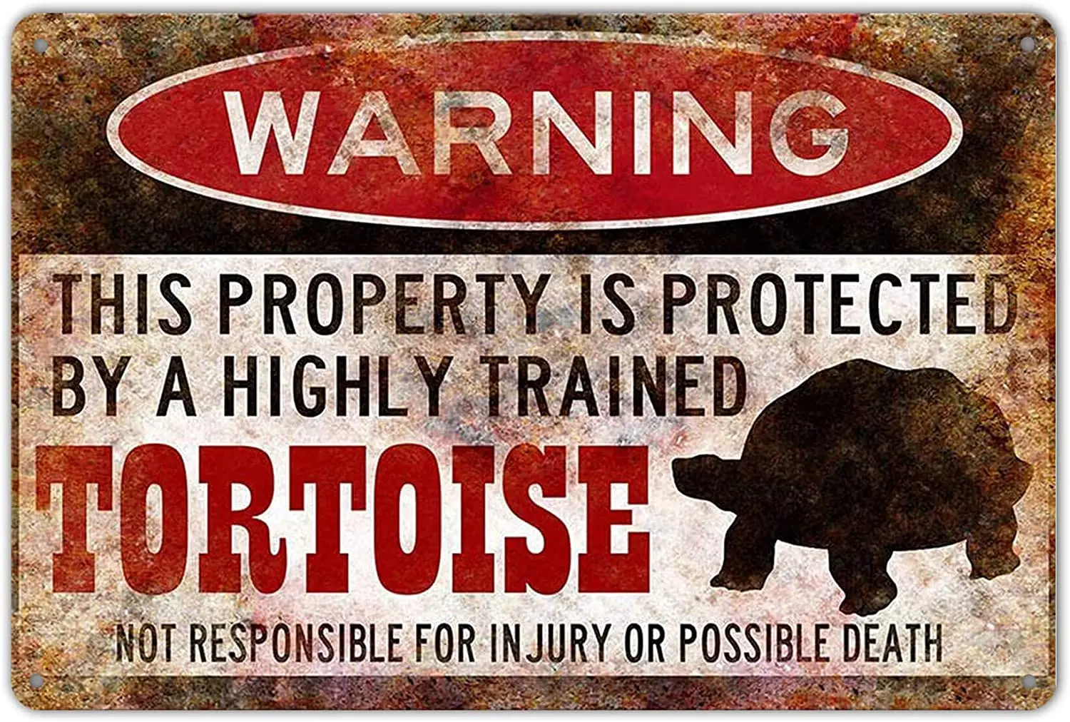 

HomDeo черепаха предупреждающий знак забавные металлические знаки подарок аксессуары оловянные знаки для домашних животных 8X12 дюймов