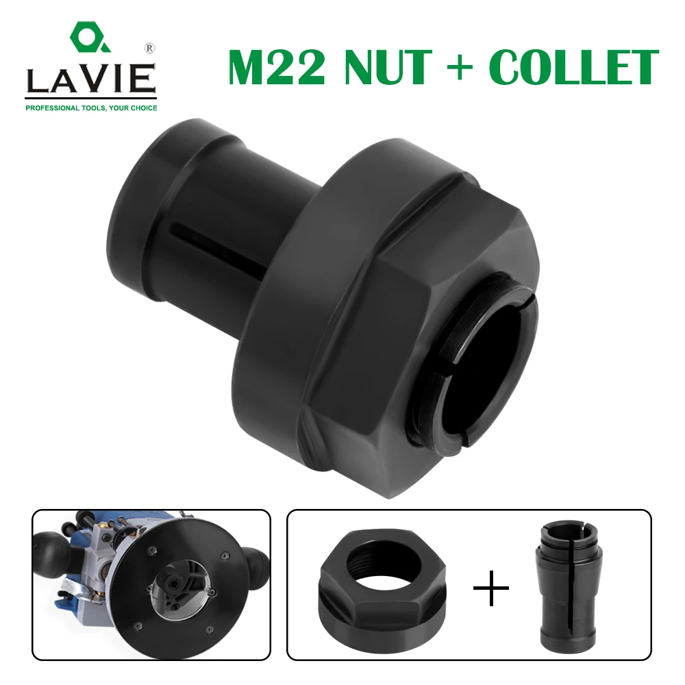 LAVIE M22 dado 12mm pinza macchina per incidere mandrino dado Router elettrico fresa accessori maniglia di conversione