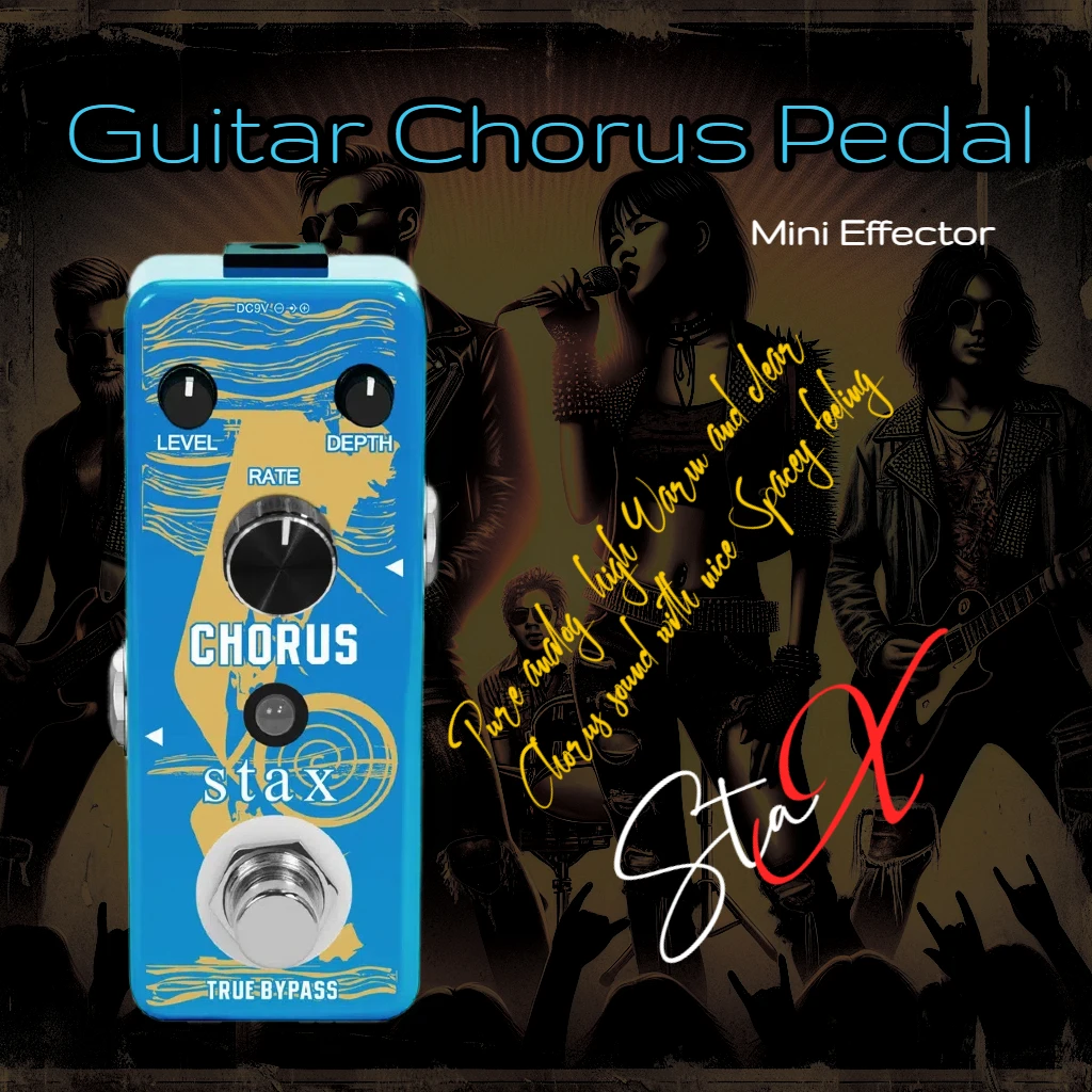 Аналоговая педаль для хора Stax звуковые эффекты с микросхемой BBD корпус из