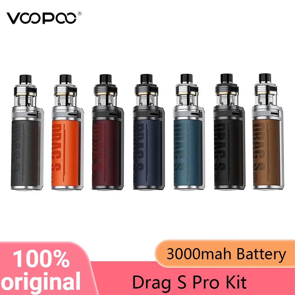 

Original VOOPOO Drag S Pro Kit 80W Box MOD Vape 3000mah Battery 5.5ml TPP X Pod Fit TPP PnP Coils Electronic Cigarette Vaporizer