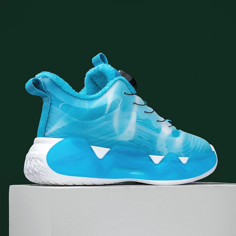 Children's Sneakers 2022 Winter Boys Sports Shoes Basketball Shoes Girl's Foot Protection Anti-skid Sports Shoes Big Size 27-40