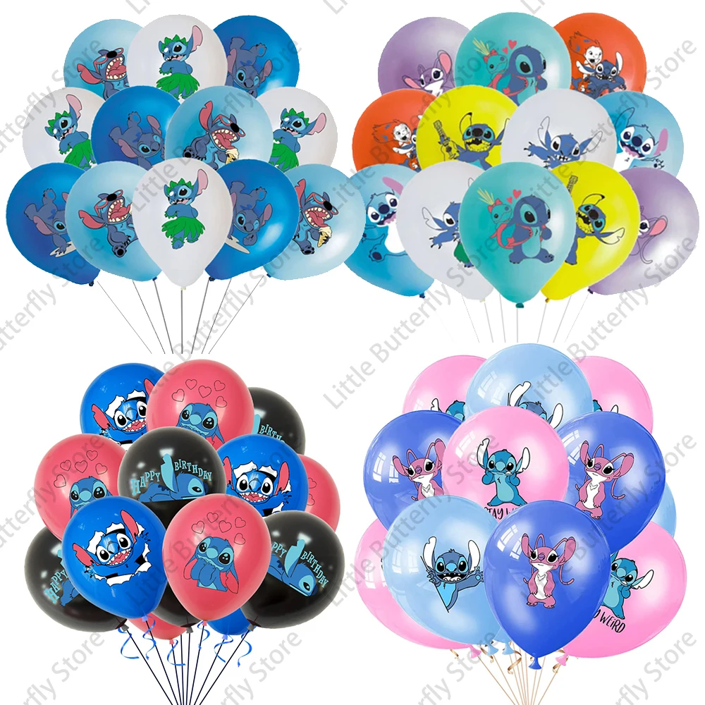 

10/20/30pcs 12" Disney Lilo And Stitch Latex Balloons Birthday Party Decorations Lilo Stitch Party Supplies for Kids Baby Shower