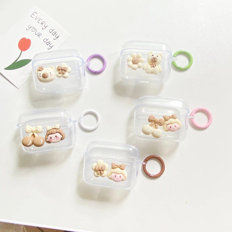 

Для Bose Sound спортивные наушники/удобные женские милые Мультяшные прозрачные силиконовые наушники с кольцевым крючком