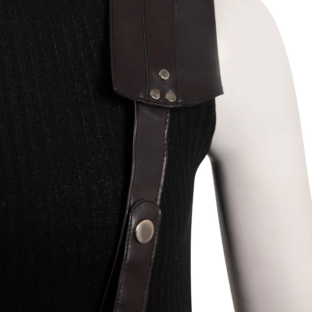 Зак Косплей Костюм Фэнтези VII Мужская Униформа Для Ролевых Игр Жилет Брюки Пояс