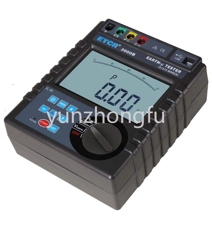 

ETCR3000B Earth Resistance Soil Resistivity Tester Circuit Resistance Tester