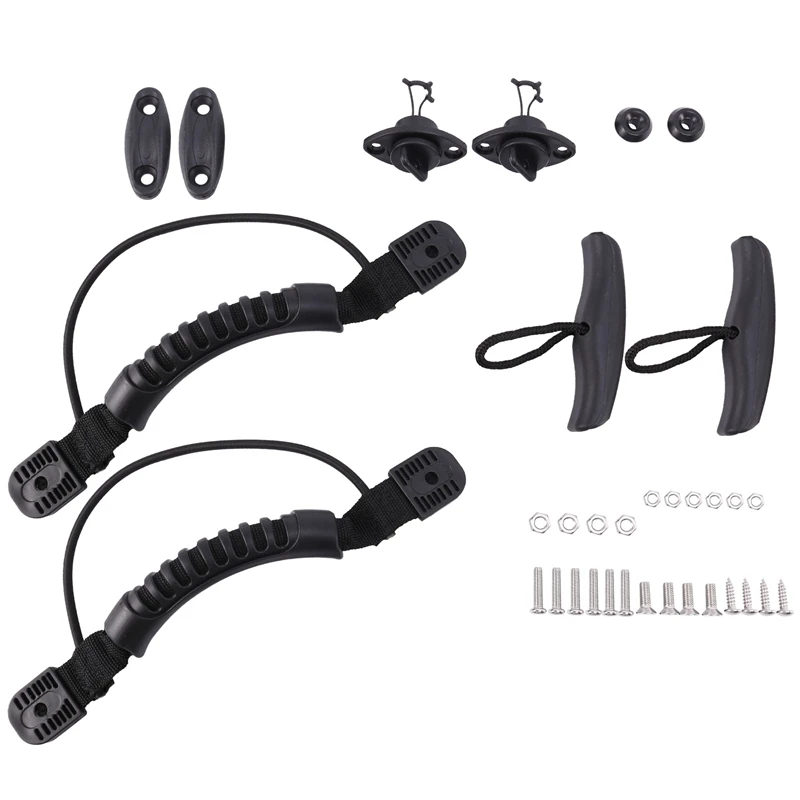 

2 комплекта ручек для переноски Каяка с Т-образной ручкой и шнурком и подушечками для глаз с комплектом сливных заглушек для Каяка, каноэ