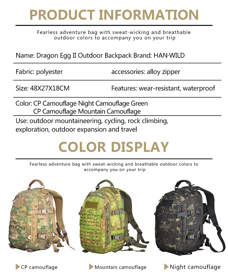 Outdoor Military Rucksacks 1000D Nylon 50L Waterproof Tactical backpack Sports Camping Hiking Trekking Fishing Hunting Bags