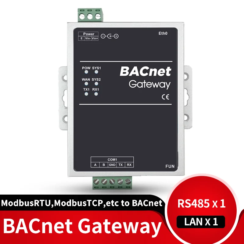 Протокольный конверсионный шлюз BACnet, шлюз ModbusRTU,ModbusTCP в BACnet IP, подключите Modbus устройство к системе BMS (art.: 3920bb013e36d) - 3920bb013e36d