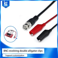 bnc turn crocodile clip oscilloscope probe test line q9 turn double clip cable bnc double clip line