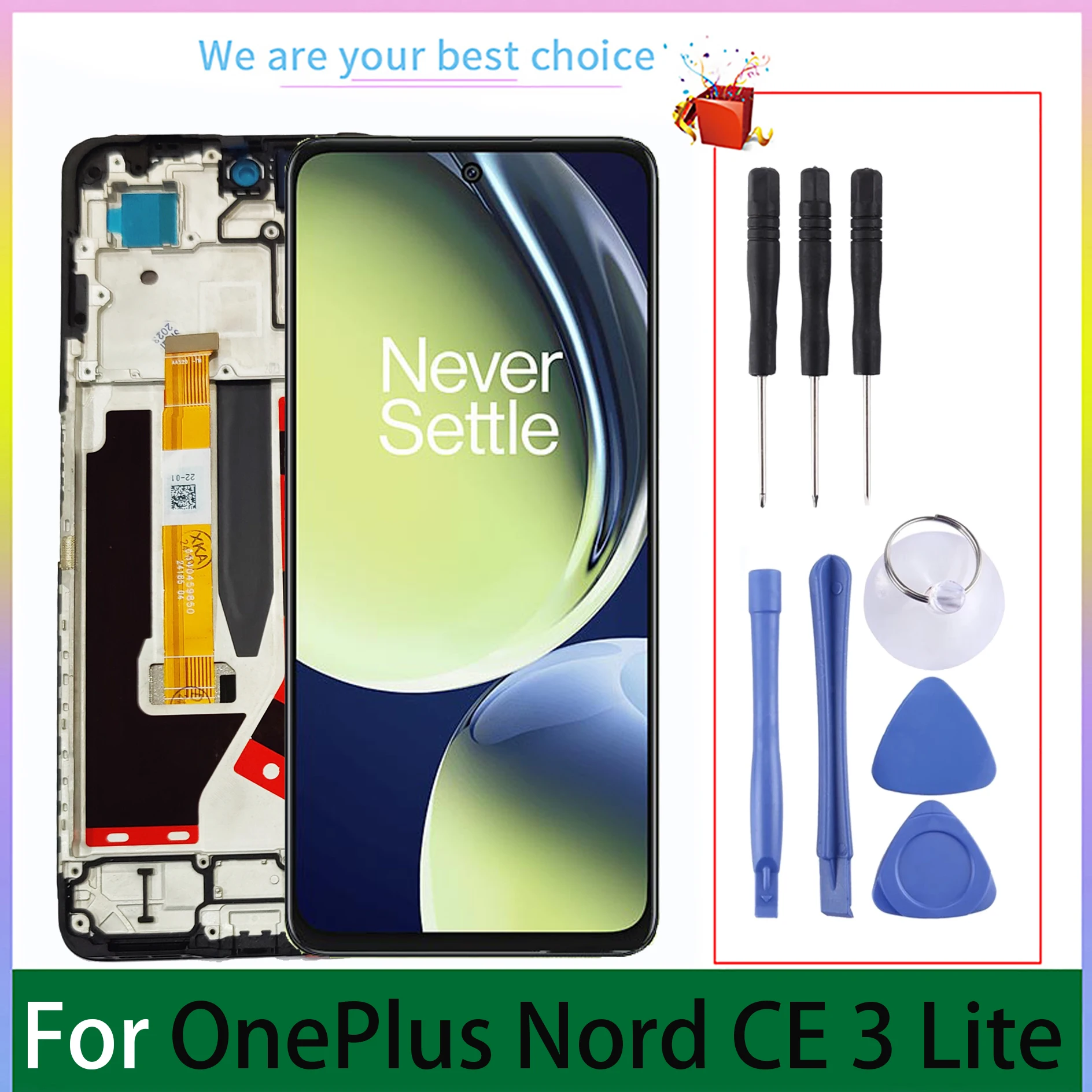 6 72 &quotдля OnePlus Nord CE 3 Lite ЖК-дисплей с рамкой модели сенсорного экрана CPH2467 CPH2465
