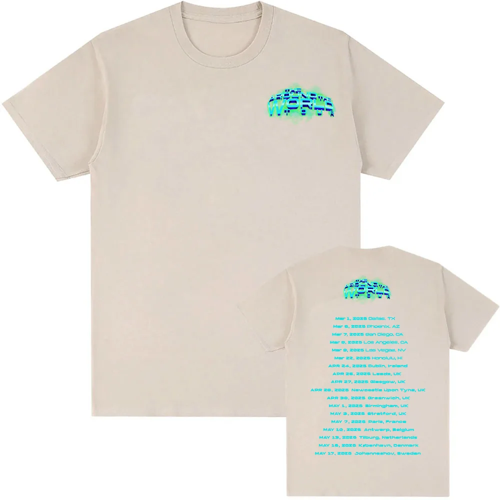 Футболка The Around World 2025 футболки с принтом Эрика Белллера и певицы летняя хлопковая