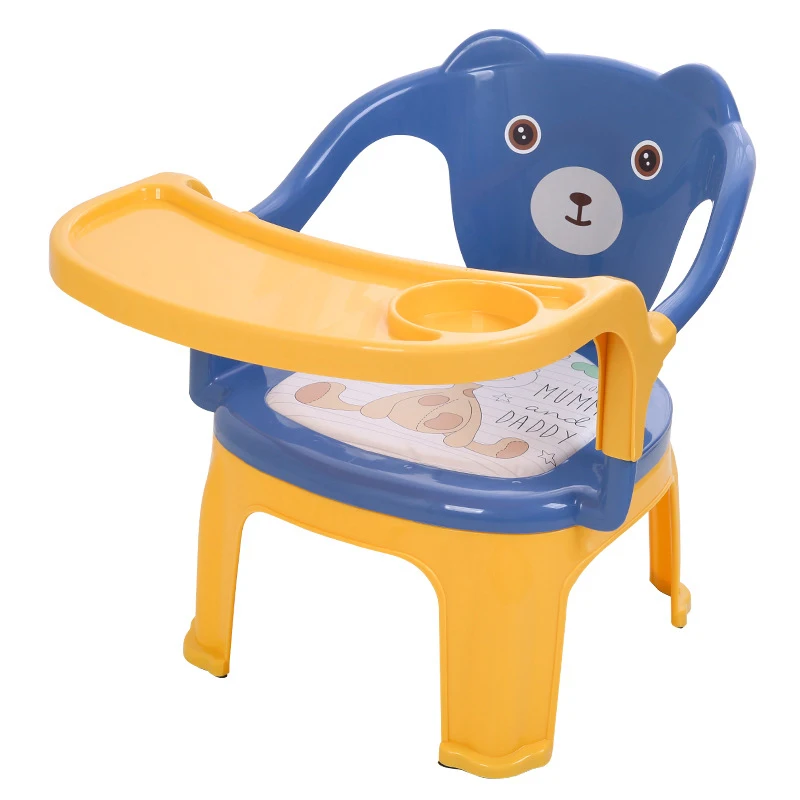 S Kids Speaking Dining Chair Fart Stool Cartoon Baby Feeding Non-slip Household Bench Seat