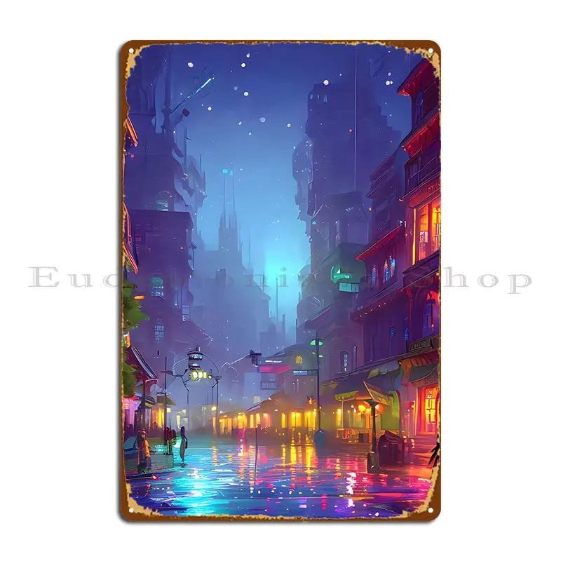 

Fantasy Night Market Metal Plaque Poster Pub Decoration Wall Decor Personalized Wall Decor Tin Sign Poster