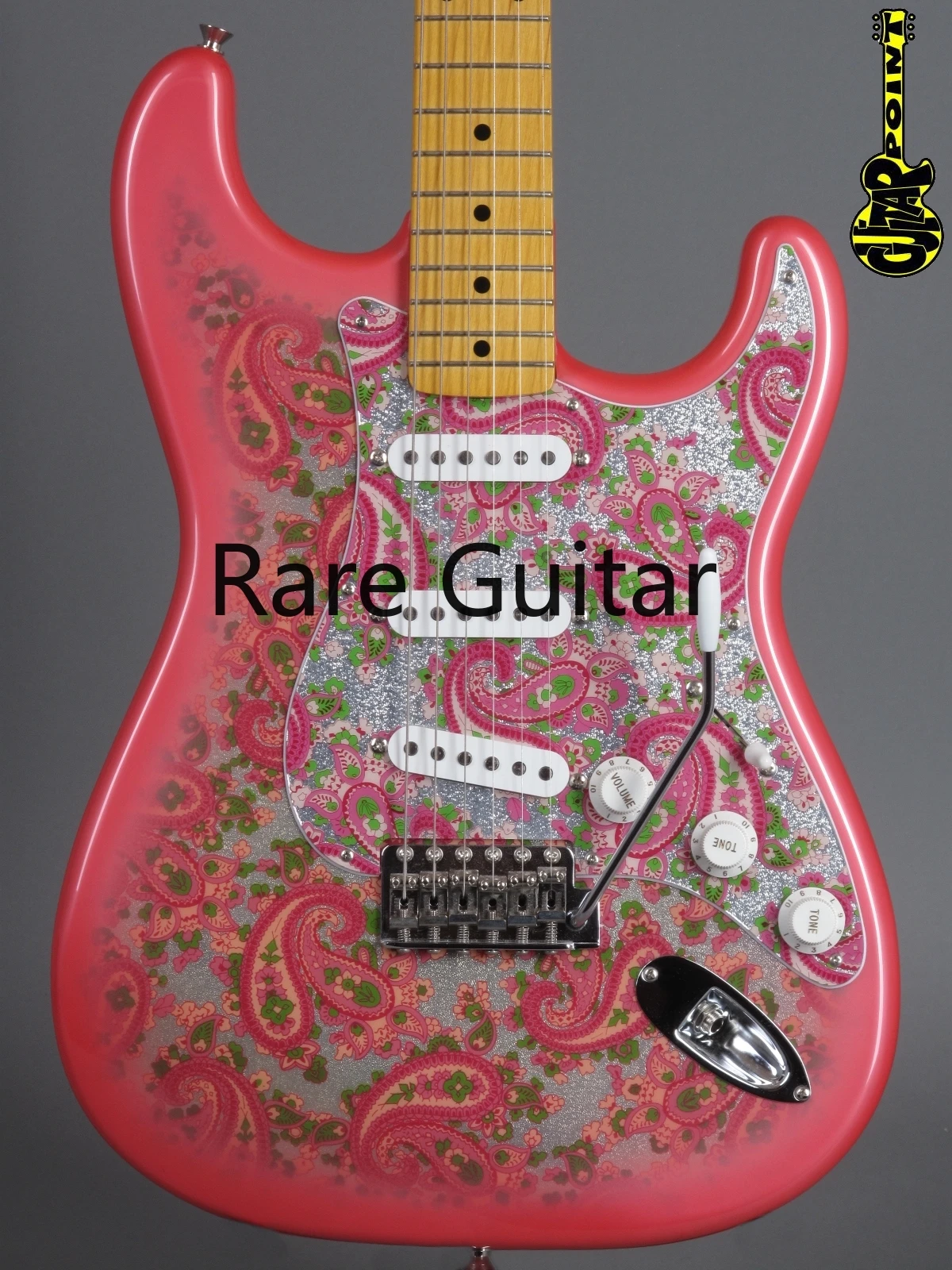 

Masterbuilt 1968 Pink Paisley ST Electric Guitar Alder Body, 1 Piece Maple Neck, 21 Frets Maple Fretboard, Vintage Tuners