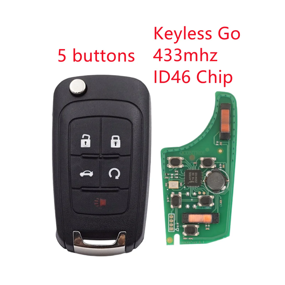 

Дистанционный смарт-ключ для автомобиля без ключа 2/3/4/5 кнопки для Chevrolet Cruze Sonic Malibu Impala Equinox 433 МГц ID46 чип HU100 Balde
