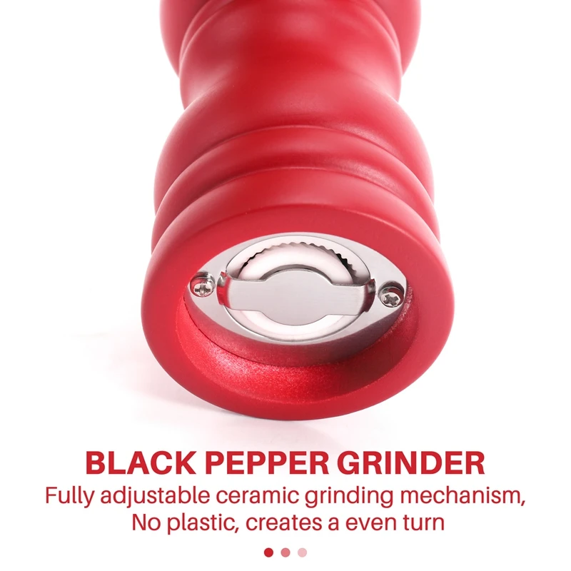 Деревянная Ручная мельница для соли шейкер из твердой древесины с регулируемой