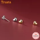 TrustDavis настоящие 925 стерлингового серебра модные новые очаровательные серьги-гвоздики эллипса для женщин Свадебные минималистичные изысканные ювелирные изделия DB097