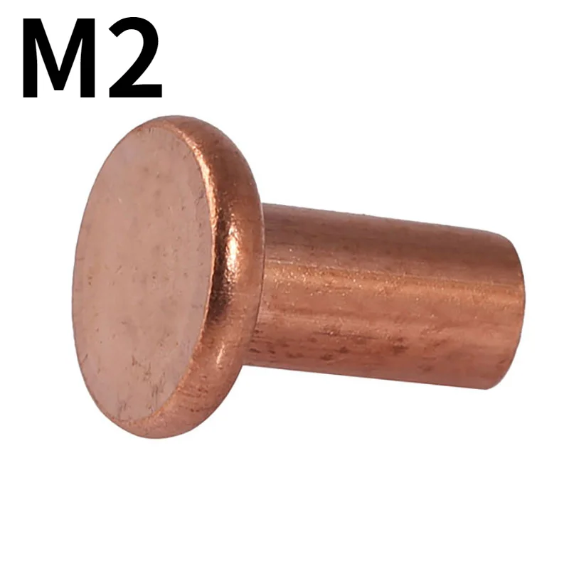 

Заклепки из меди с плоской головкой M2 50 шт