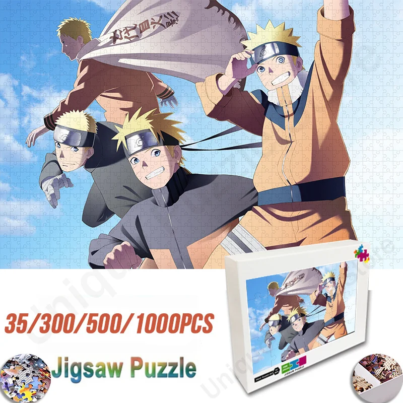

Naruto Wooden Jigsaw Puzzle Cartoon Anime Characters Puzzle Diy Manual Toys Educational Jigsaw Toys for Children & Adults Gifts