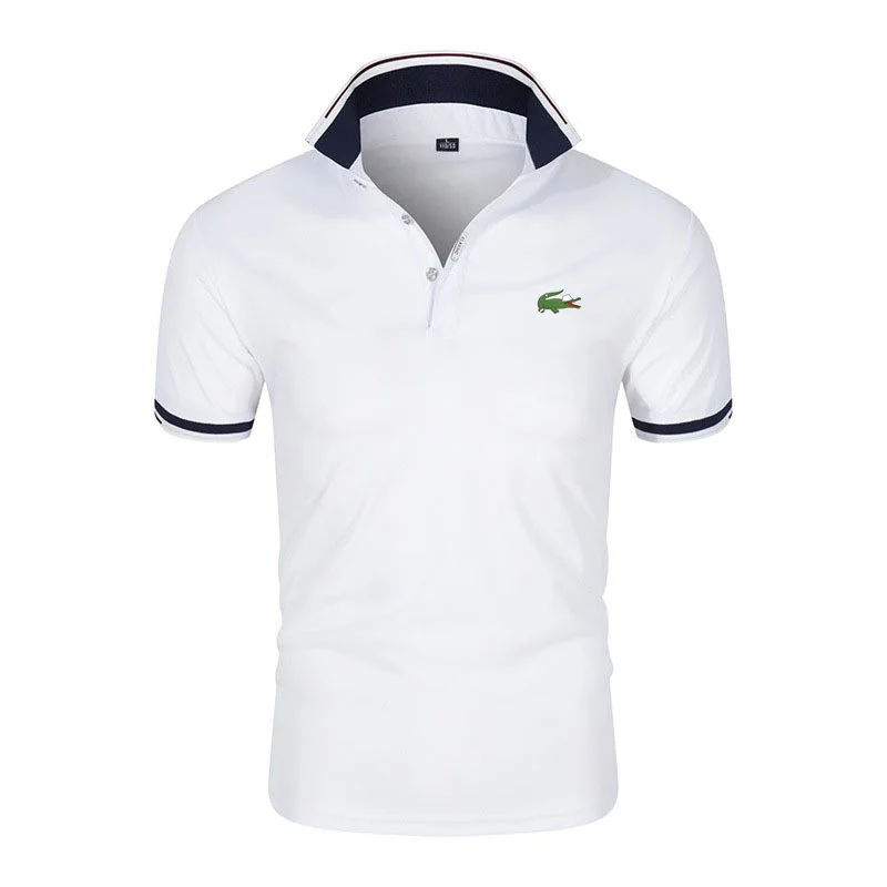 

Men Polo Mens Shirt Short Sleeve Polo Shirt Contrast Color Polo New Clothes Summer Streetwear Casual Fashion Men Tops