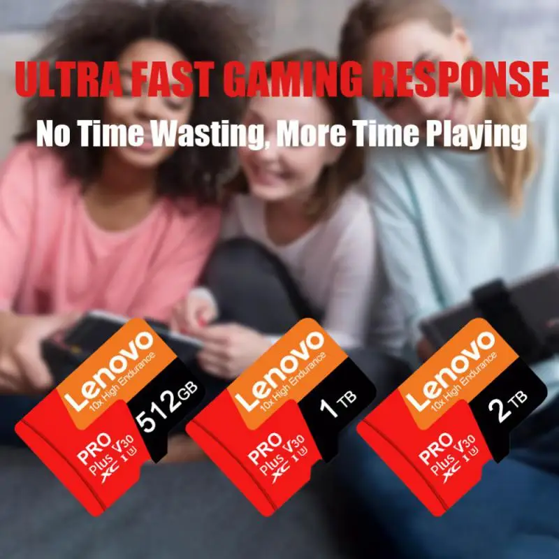 Карта памяти Lenovo 16 ГБ-1 ТБ SD Высокоскоростная мини-TF SD-карта класса 10 SD/TF Флэш-карта