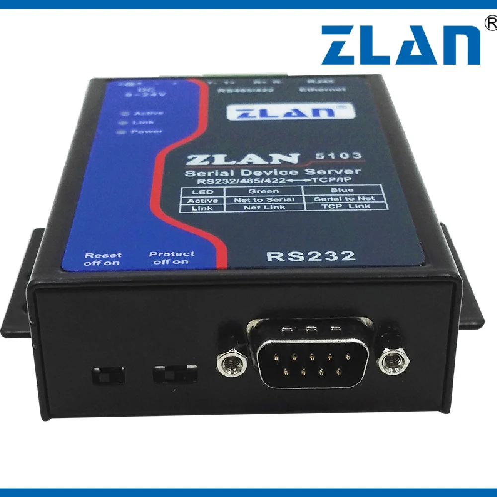 Сервер Zlan 5103 Rs232 Rs485 Rs422 к Ethernet Промышленные устройства связи Single To
