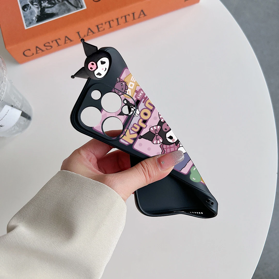 Чехол для телефона Xiaomi Poco X6 X5 X4 X3 X2 M5S M5 M4 Pro NFC GT с рисунком Sanrio Kuromi и держателем