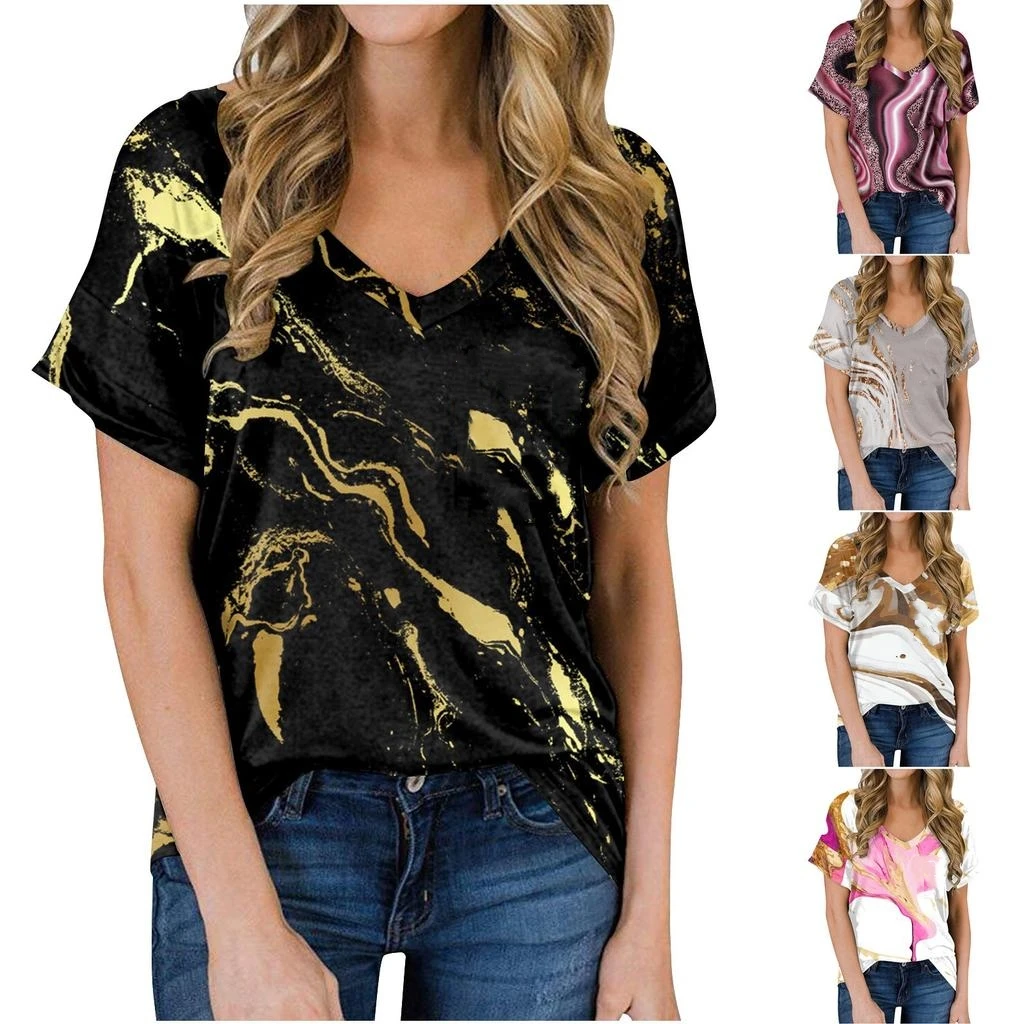 

Акварельная трендовая Милая футболка с коротким рукавом, женская модная повседневная одежда, женская летняя футболка с графическим принтом, футболка, новинка 2023