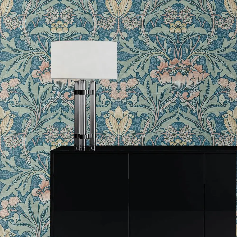 

Custom Watercolor Botanical Floral Leaf Peel and Stick Wallpaper Removable Furniture Sticker Waterproof For Bedroom Kitchen Wall