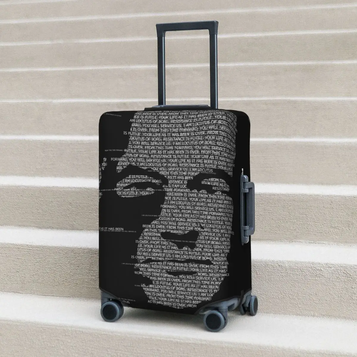 

Picard Suitcase Cover Locutus of Borg Holiday Travel Strectch Luggage Case Protector