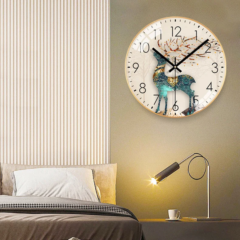 

Современные настенные часы в скандинавском стиле, бесшумные минималистичные Роскошные креативные модные настенные часы для гостиной, спал...