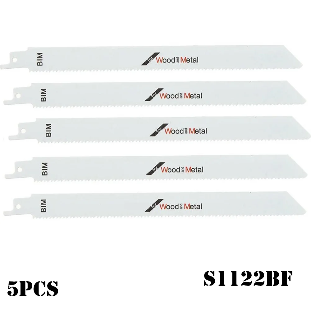 

S1122BF S644D Reciprocating Saw Blades 5pcs 225mm 150mm 6TPI 14TPI 1/2" Universal Shank Bi-metal Blades Wood Cutter Cutting