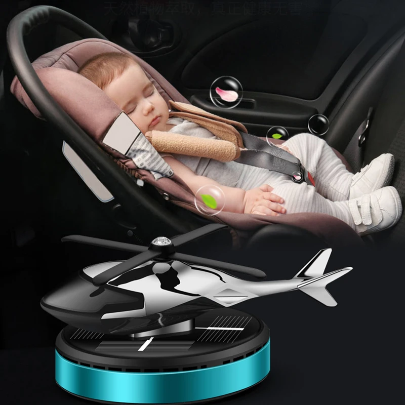 

Solar Power Helicopter Air Freshener Car Dashboard Airjet Fragrance Creative Solar Energy Airplane Diffuser Alloy Plane Aroma