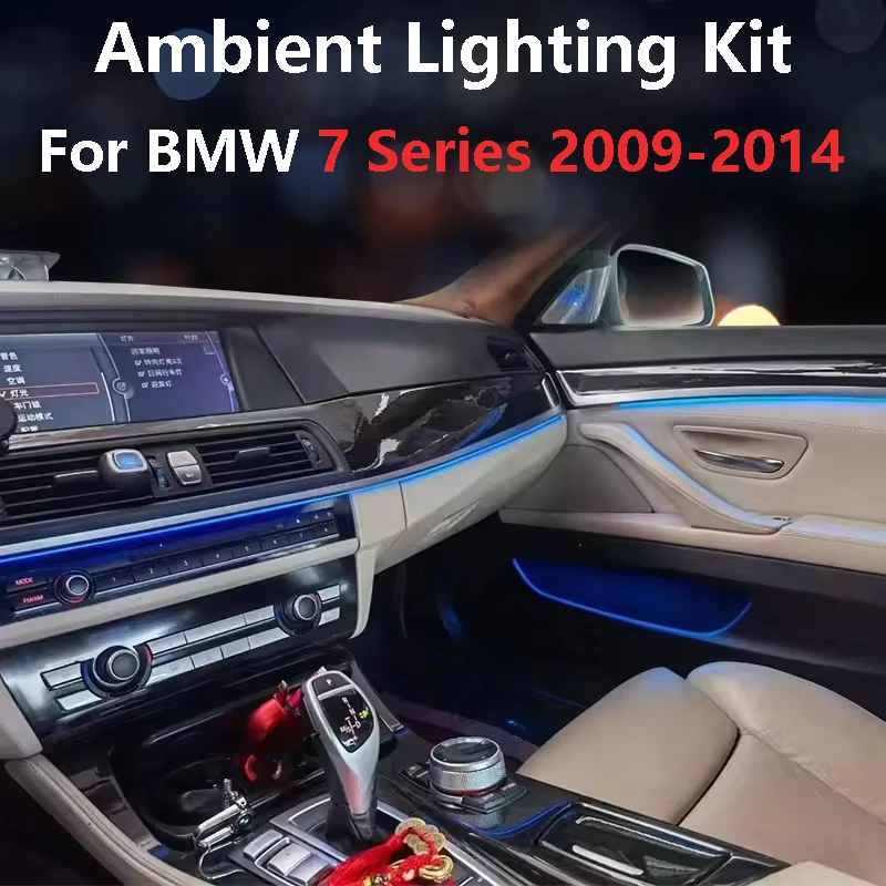 16 в 1 симвония и RGB окружающего освещения 64 цвета для BMW 7 серии F01 F02 2009-2014