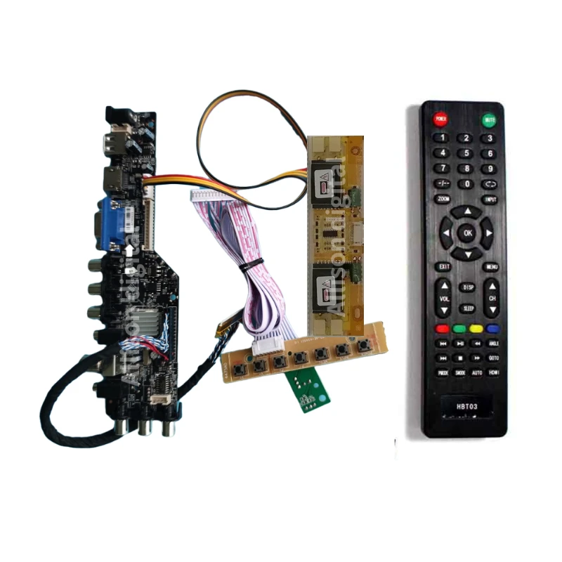 DVB-T2 DVB-C 3663 TV Monitor Kit for M190A1-L02 M190A1-L0A M190A1-L10 LCD LED Screen HDMI+VGA+USB+TV Controller Board Driver - купить по