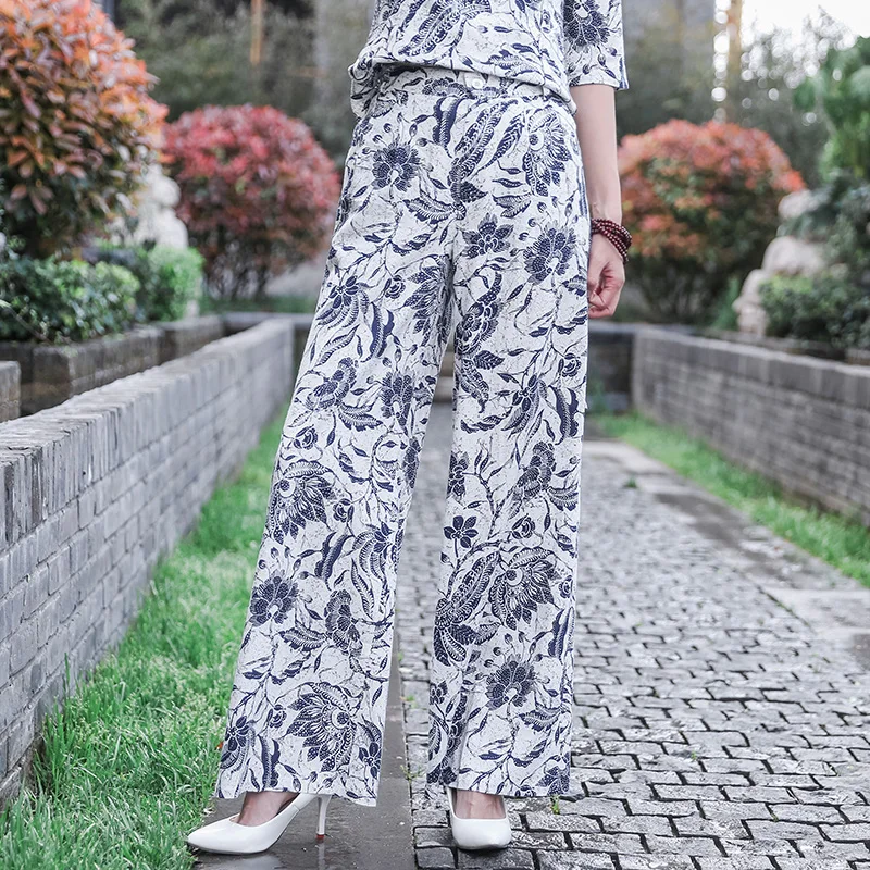 Оригинальный этнический Sle сине-белый фарфоровый комплект из хлопка и льна