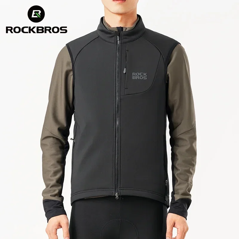 Велосипедный жилет ROCKBROS теплая флисовая ветрозащитная жилетка на флисовой