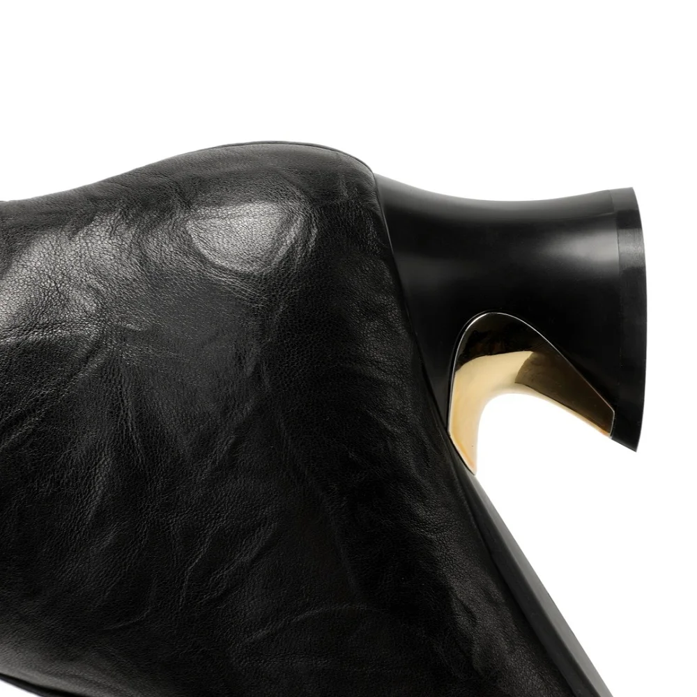 【EUNICE YUN】Брендовые ботинки ручной работы из натуральной кожи с острым носком на