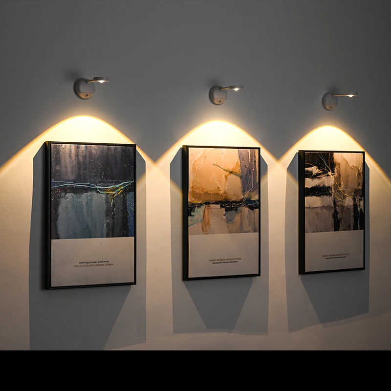 

LED Wall Lamp Decoration Motion Sensor Night Light Wireless USB Charge for Stair Bedroom Mural Decor Lighting Living Room Lamps