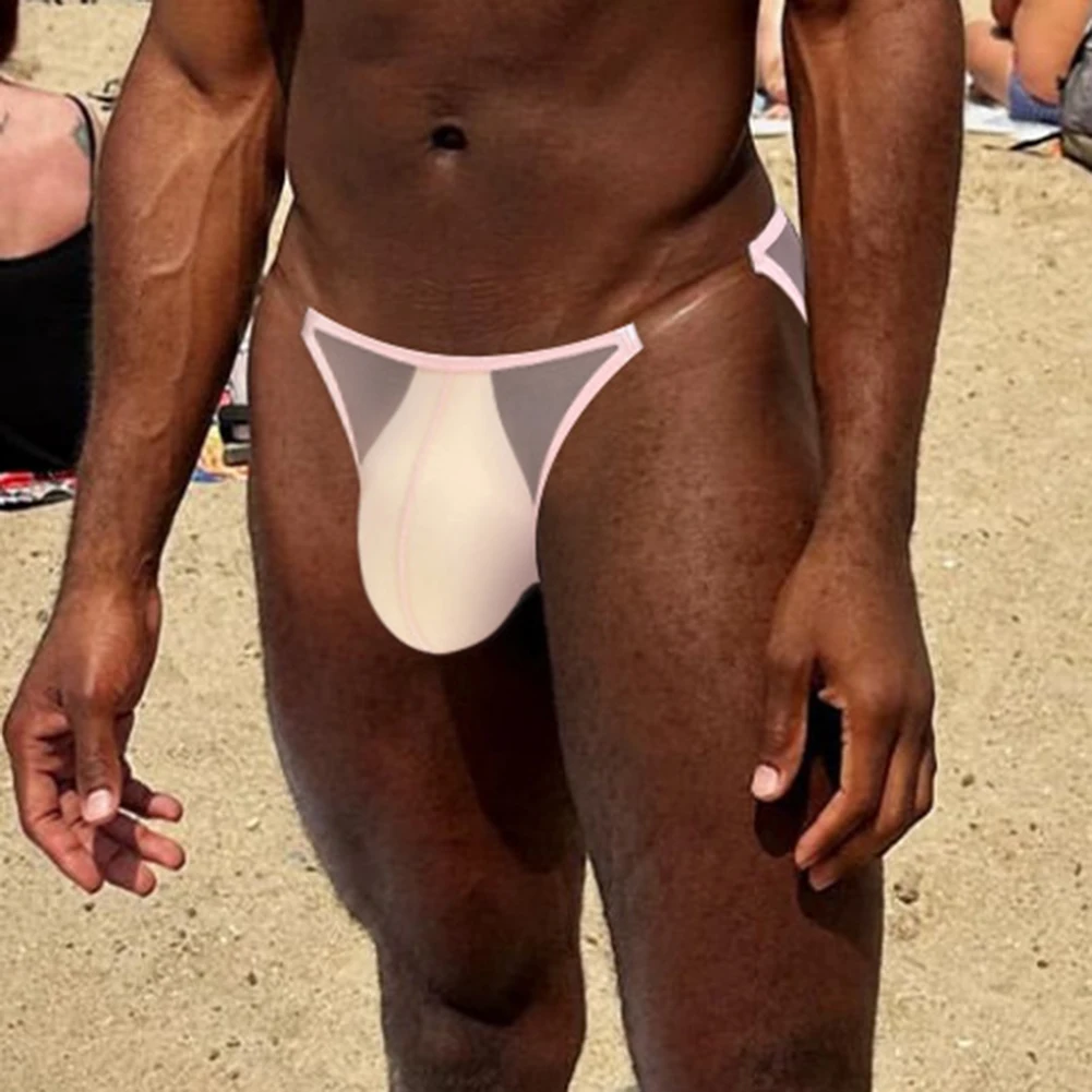 Мужские трусы с ночным мешочком пикантные подходит для всех сезонов нейлоновая