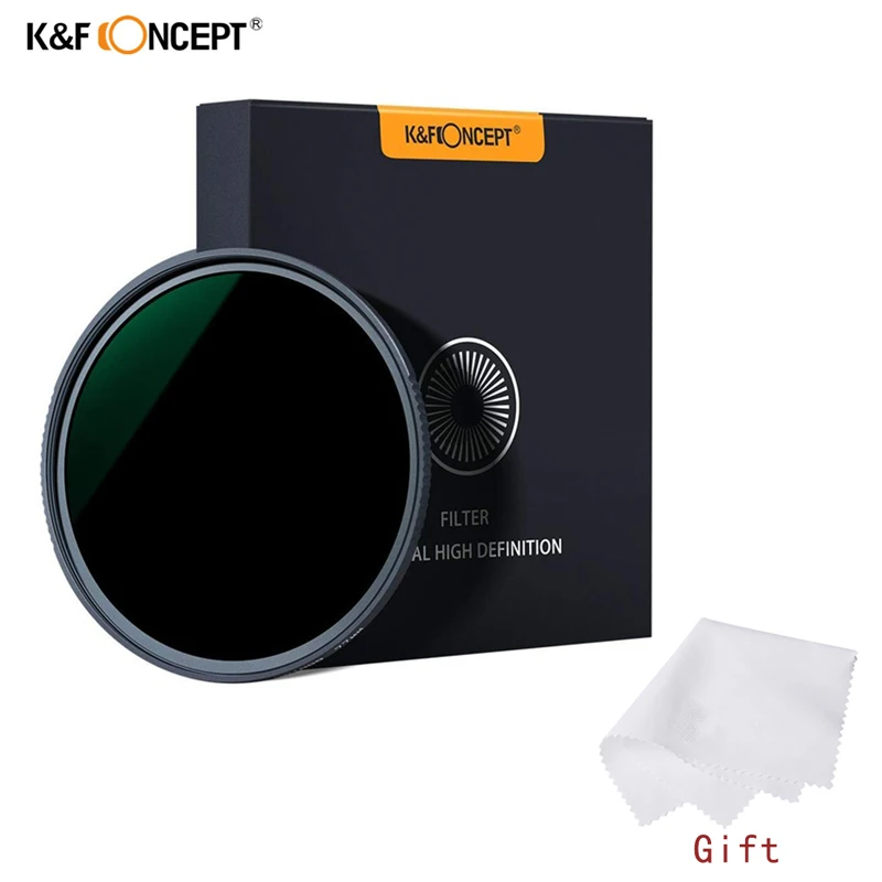 

Фильтр нейтральной плотности K & F Concept Nano-X ND1000 ND с чистящей салфеткой, фильтр 49 мм 52 мм 58 мм 62 мм 67 мм 72 мм 77 мм 82 мм