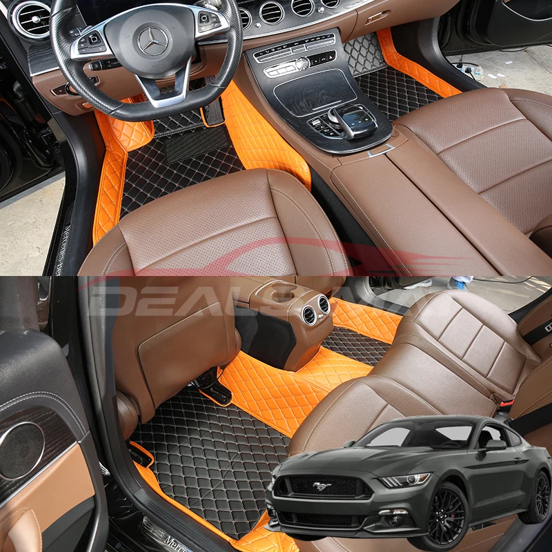 

Автомобильные коврики для Ford Mustang 2015 2016 2017 2018 2019, роскошные кожаные аксессуары для салона автомобиля