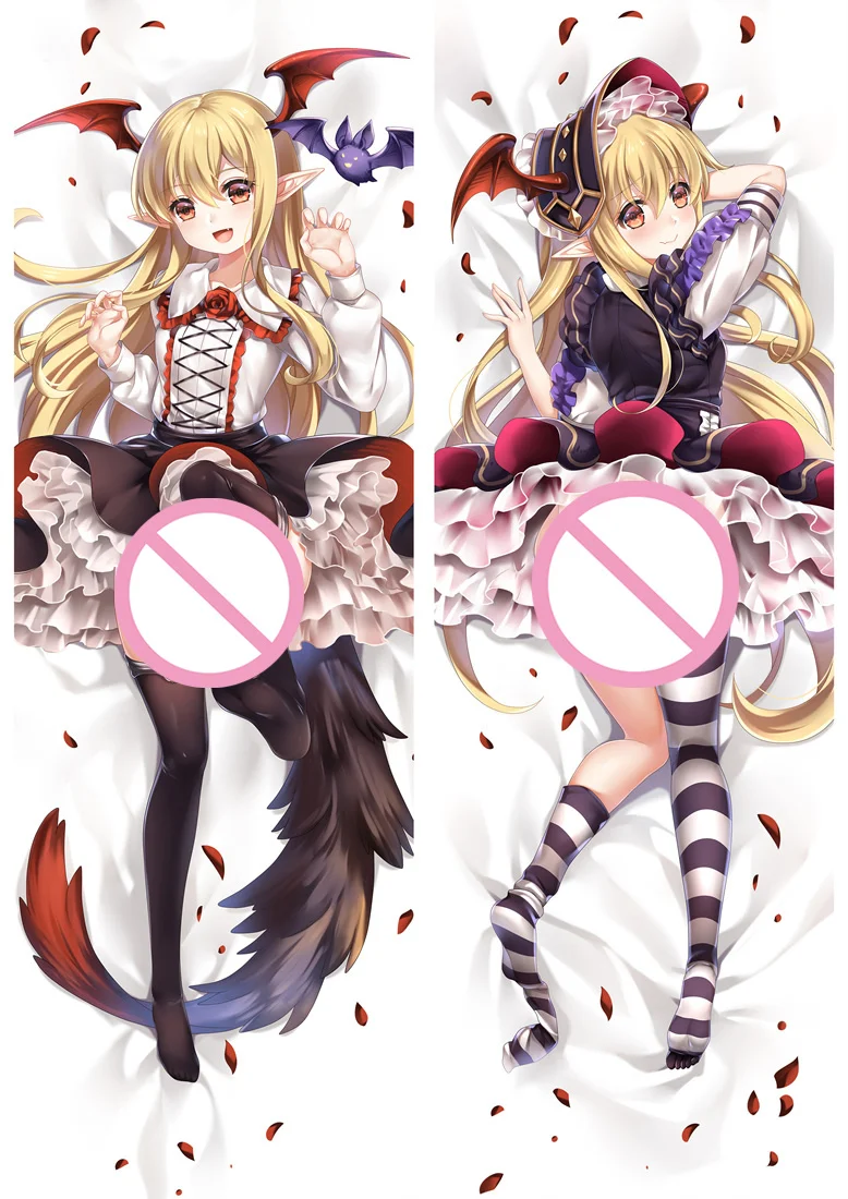 

Темно-синяя фэнтезийная наволочка Vampy, милая наволочка Moegirl Dakimakura 59 дюймов, Наволочки Dakimakura, подушка для обнимания тела