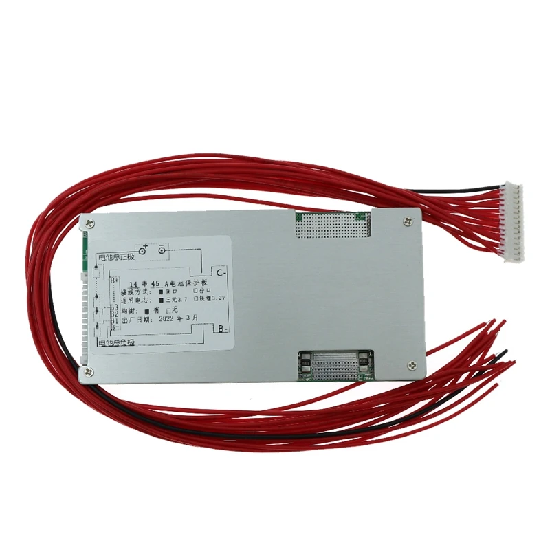 

Защитные платы BMS с выравниванием мощности литиевой батареи 14S 45a