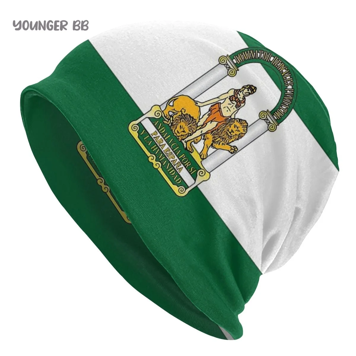 

Bonnet Hats Spain Flag Men Women's Knitting Hat Andalusia Winter Warm Cap Beanies Thermal Elastic Caps