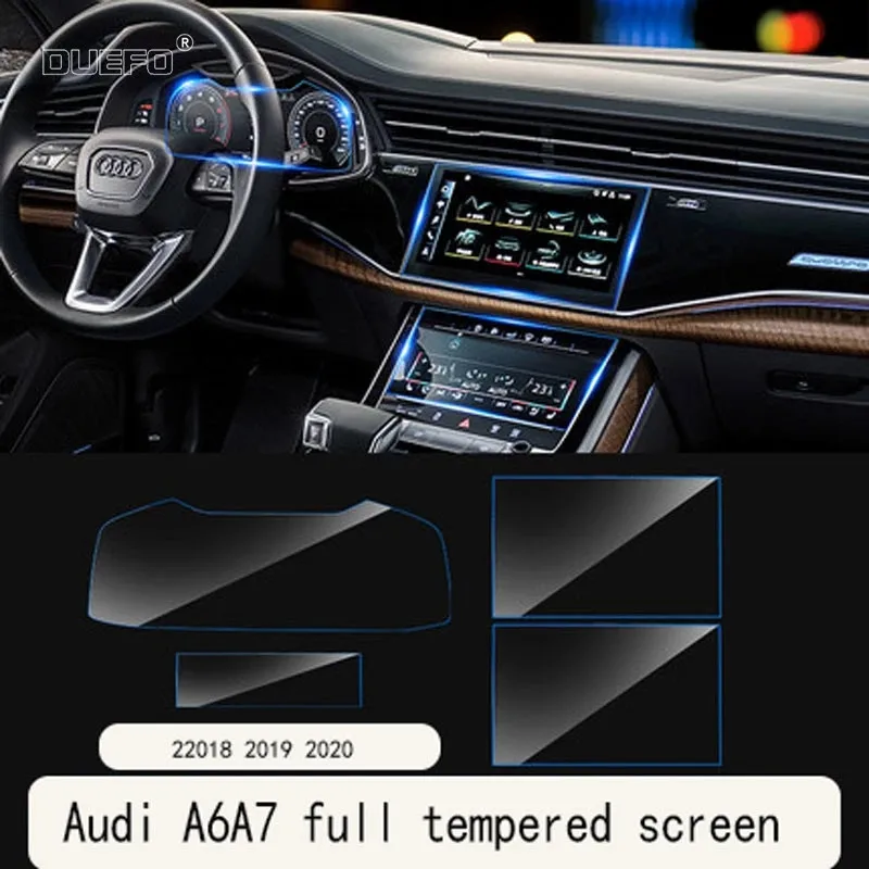 

Аксессуары для Audi A6 C8 A7 2018 2019 2020 Автомобильный GPS навигатор закаленное стекло Защита экрана стальная защитная пленка