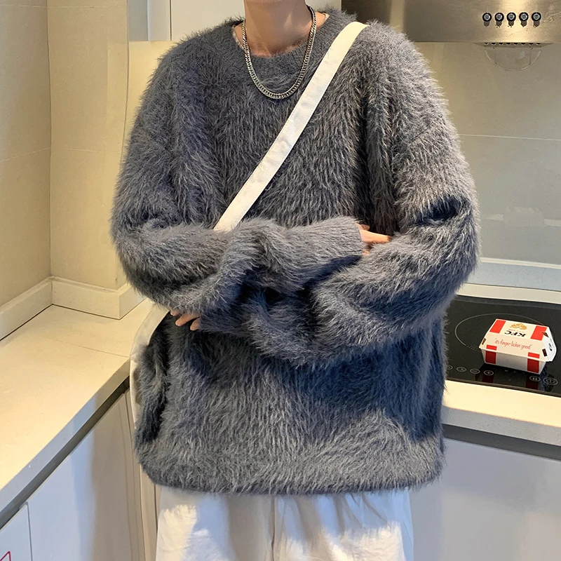 

Новинка Осень-зима 2023 свитер с круглым вырезом плюшевый теплый свитер Топ